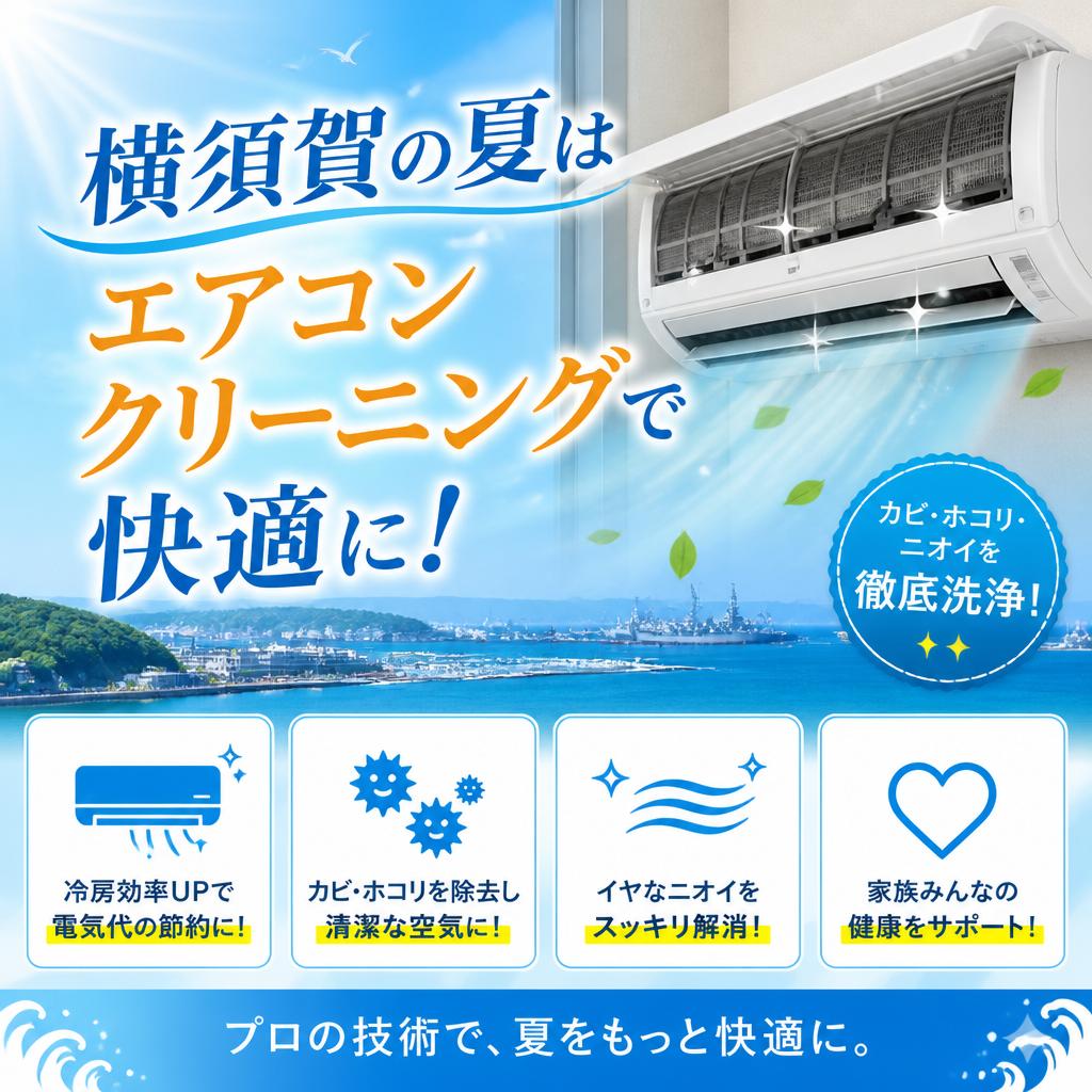 横須賀の夏はエアコンクリーニングで快適に！