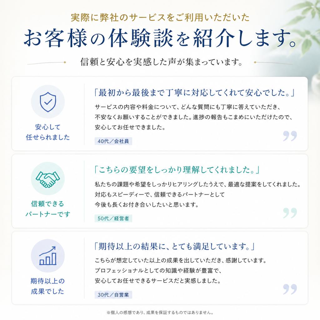 お客様の声