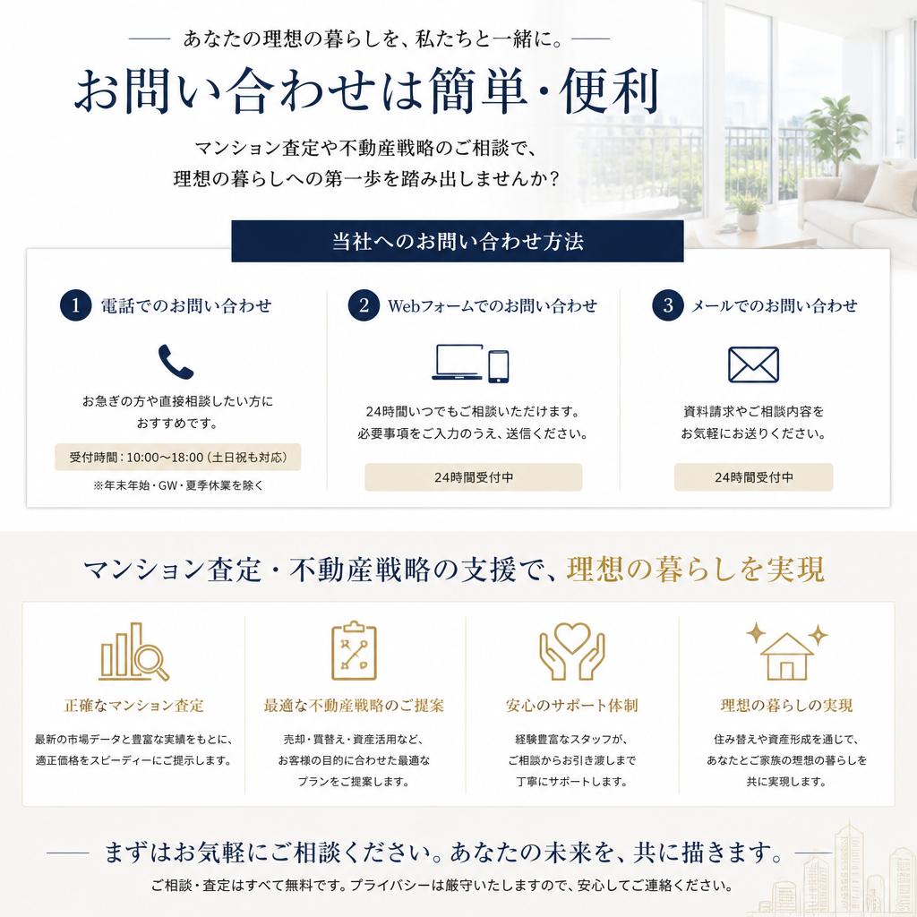 お問い合わせ：理想の不動産戦略を実現へ