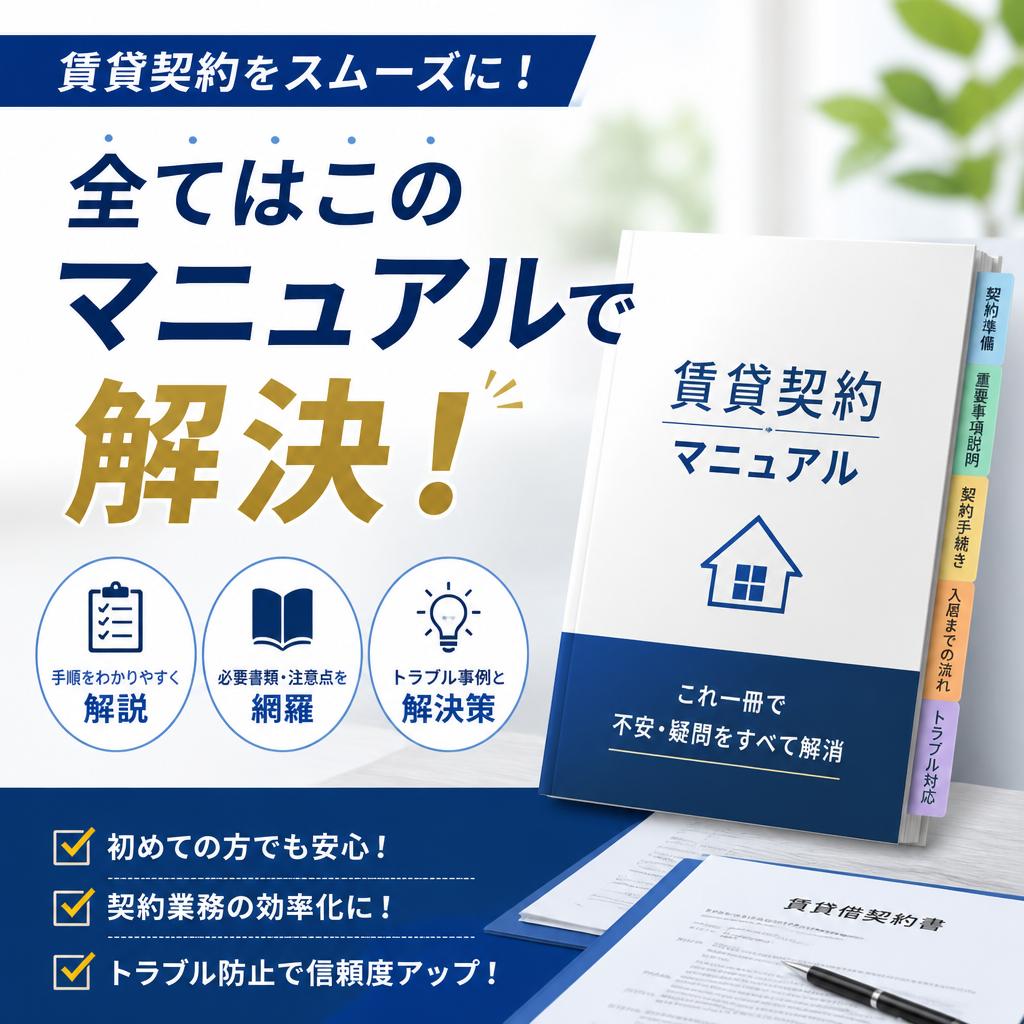 賃貸契約をスムーズに！全てはこのマニュアルで解決！