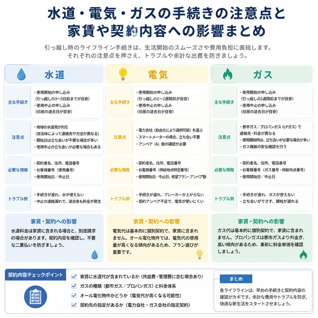 5. それぞれの契約時に注意すべきこと