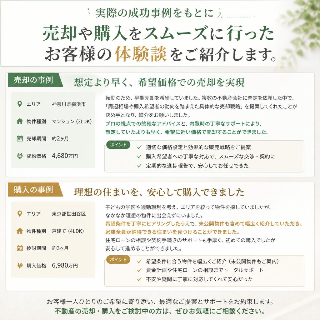 4. 売却・購入の成功事例