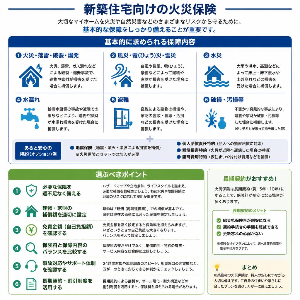 選ぶべき火災保険の保障内容