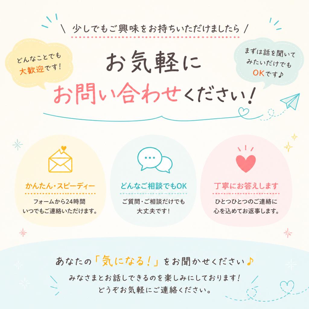 今すぐお問い合わせを！