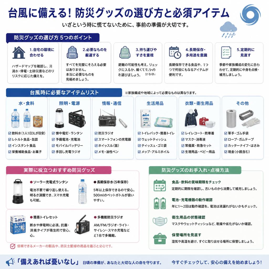 防災グッズの選び方と準備