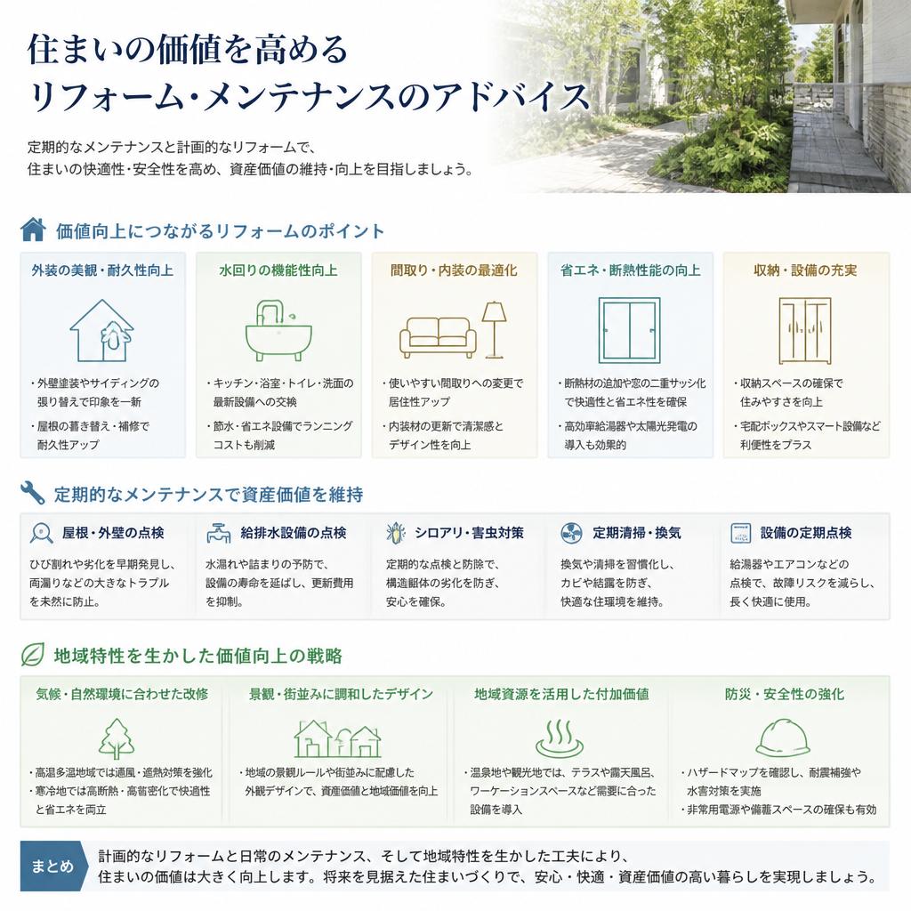 住宅の価値を高めるためにできること