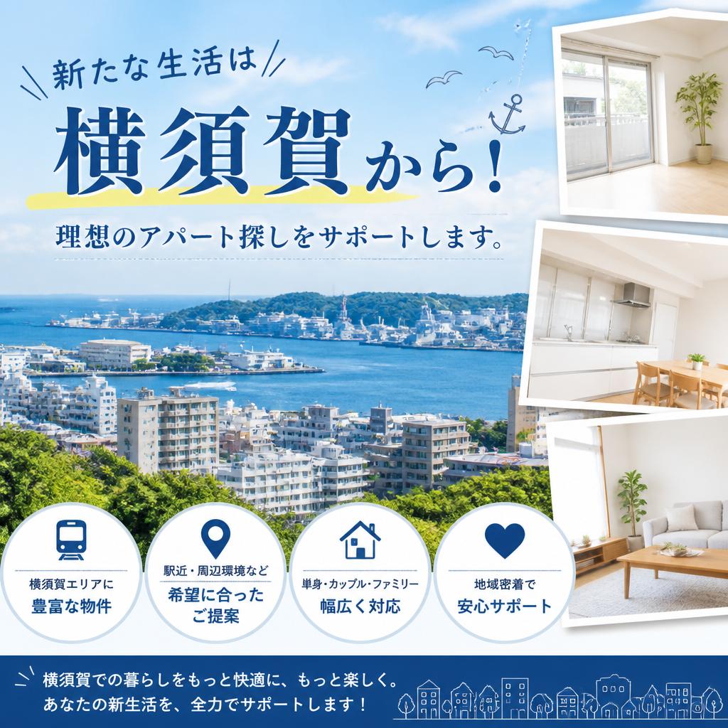 新たな生活は横須賀から！理想のアパート探しをサポートします。