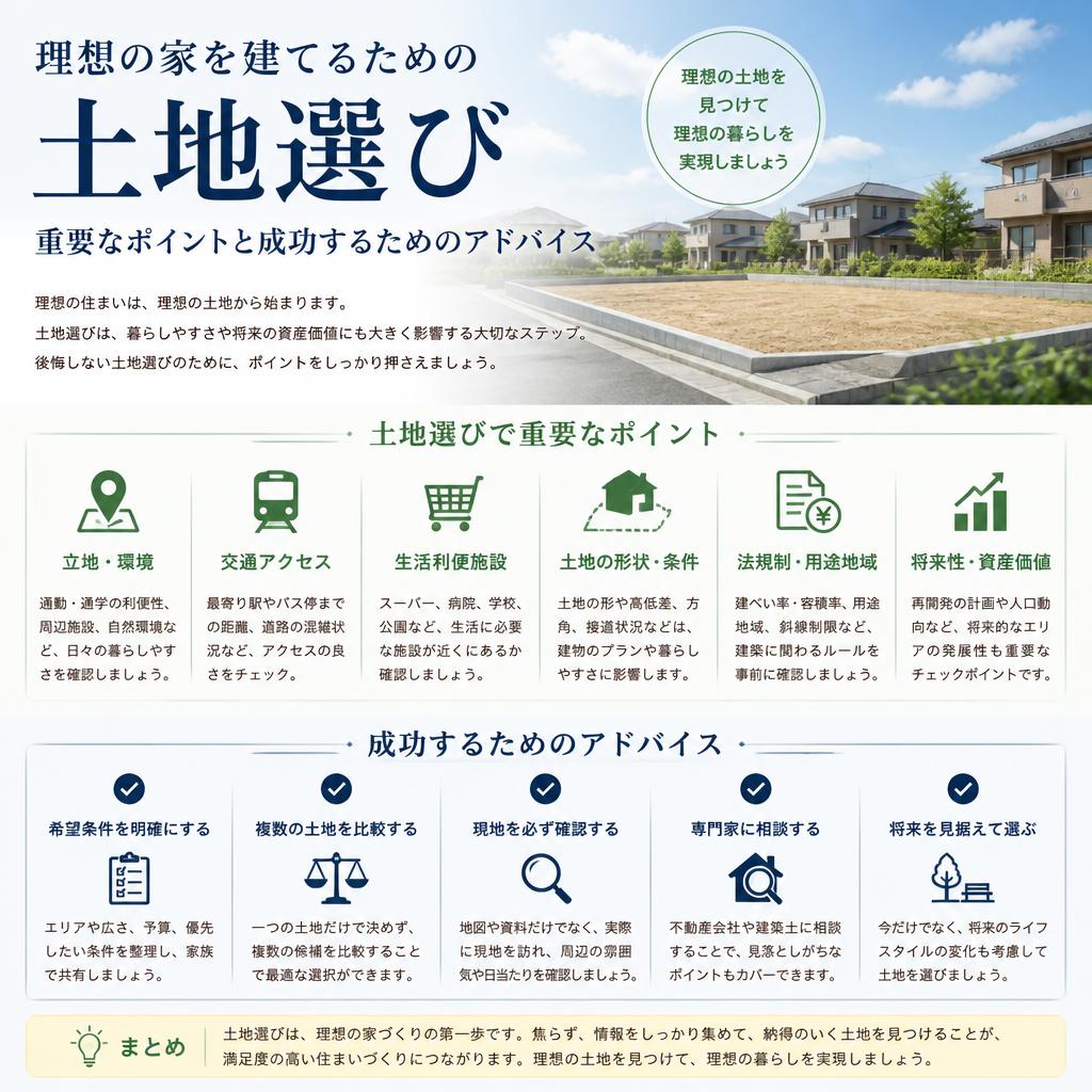 土地探しのポイントと成功法則