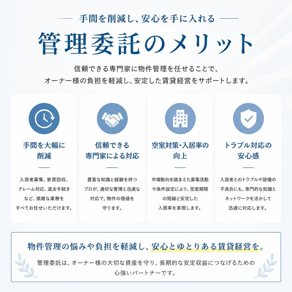 手間なしで安心の管理委託とは
