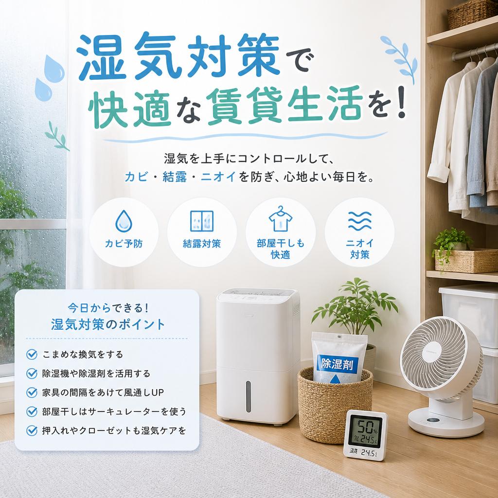湿気対策で快適な賃貸生活を！