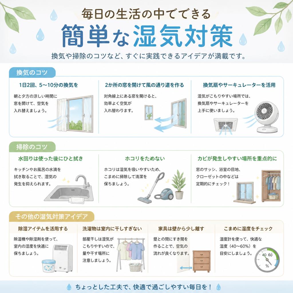 2. 簡単！日常生活でできる湿気対策