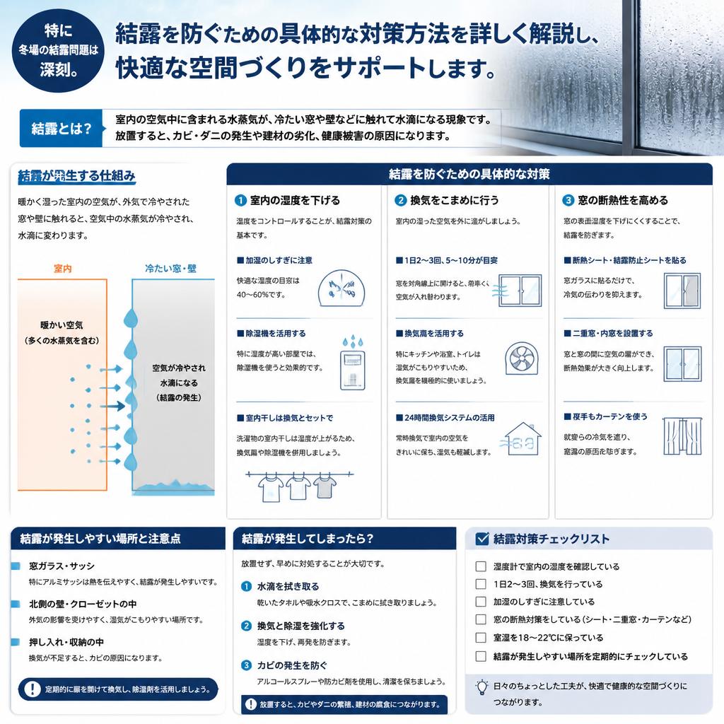 4. 結露対策で部屋を守る