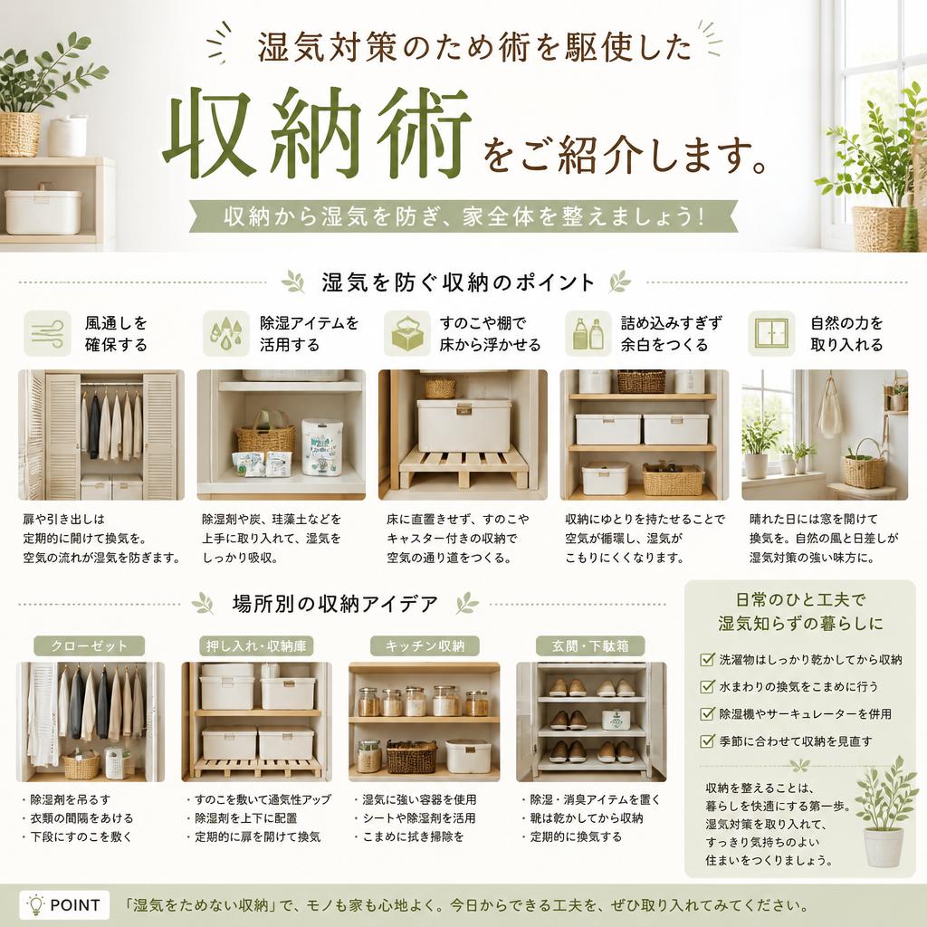5. 湿気を含みにくい収納法