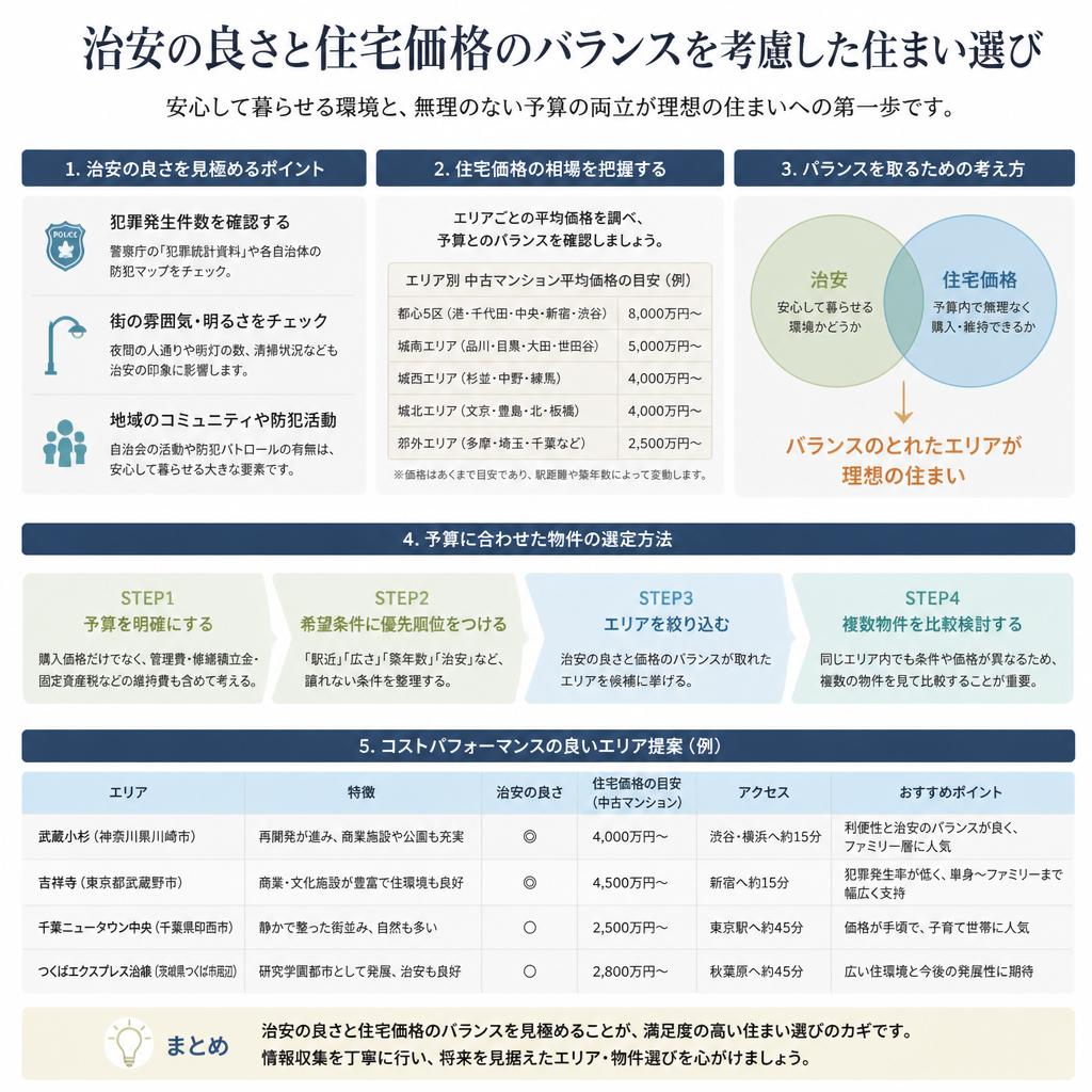 住まいの選び方~治安と価格のバランスを考える~