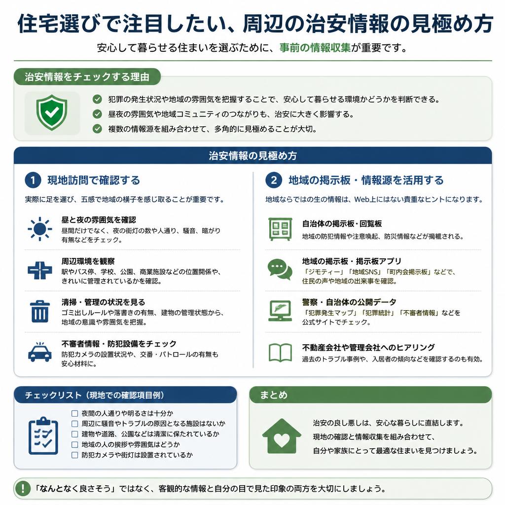 住むエリアの治安を見極めるためのポイント