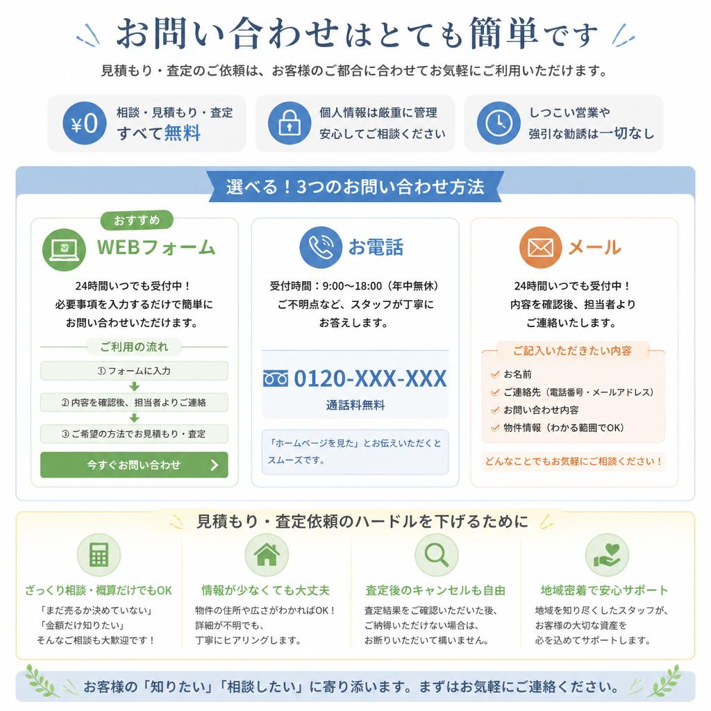 お気軽にお問い合わせを！