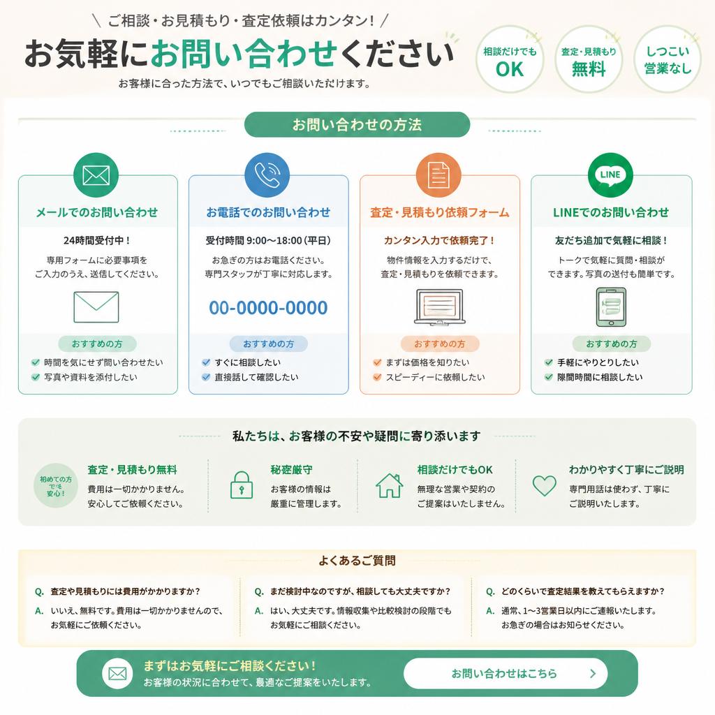 お気軽にお問い合わせを！