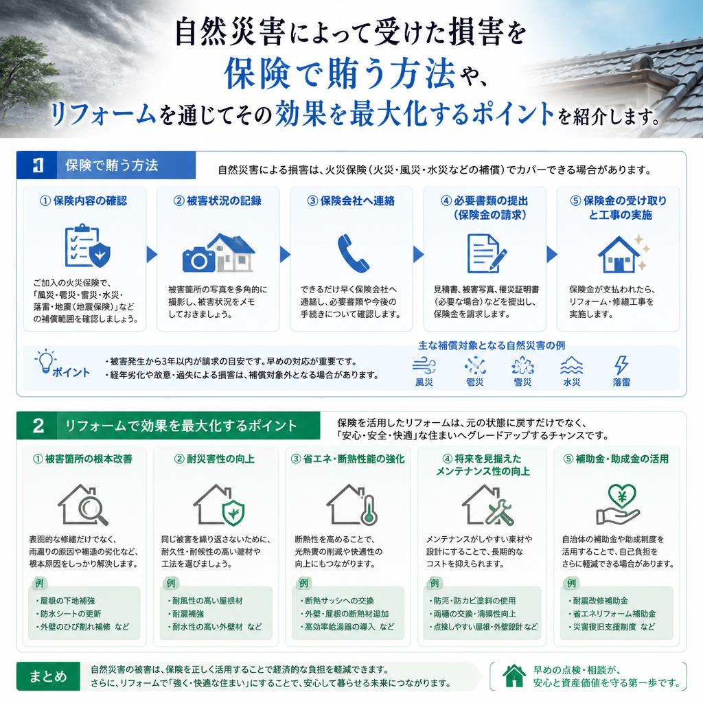 保険を活用したリフォームのメリット