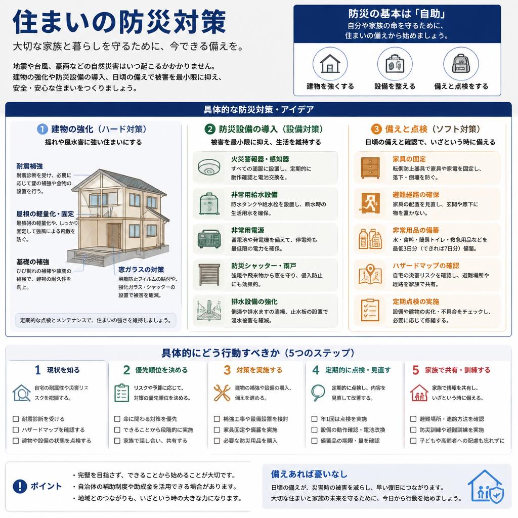 住まいの防災：実践的なアプローチ