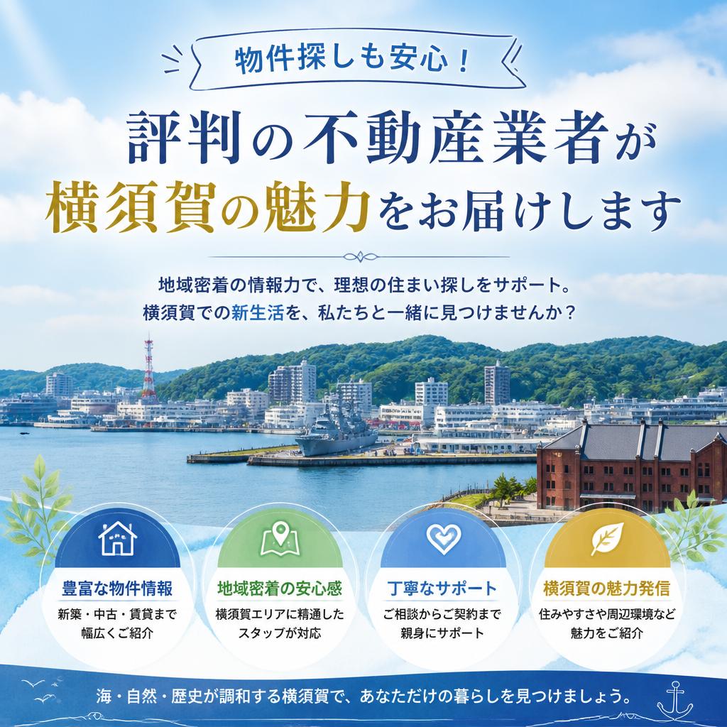 物件探しも安心！評判の不動産業者が横須賀の魅力をお届けします