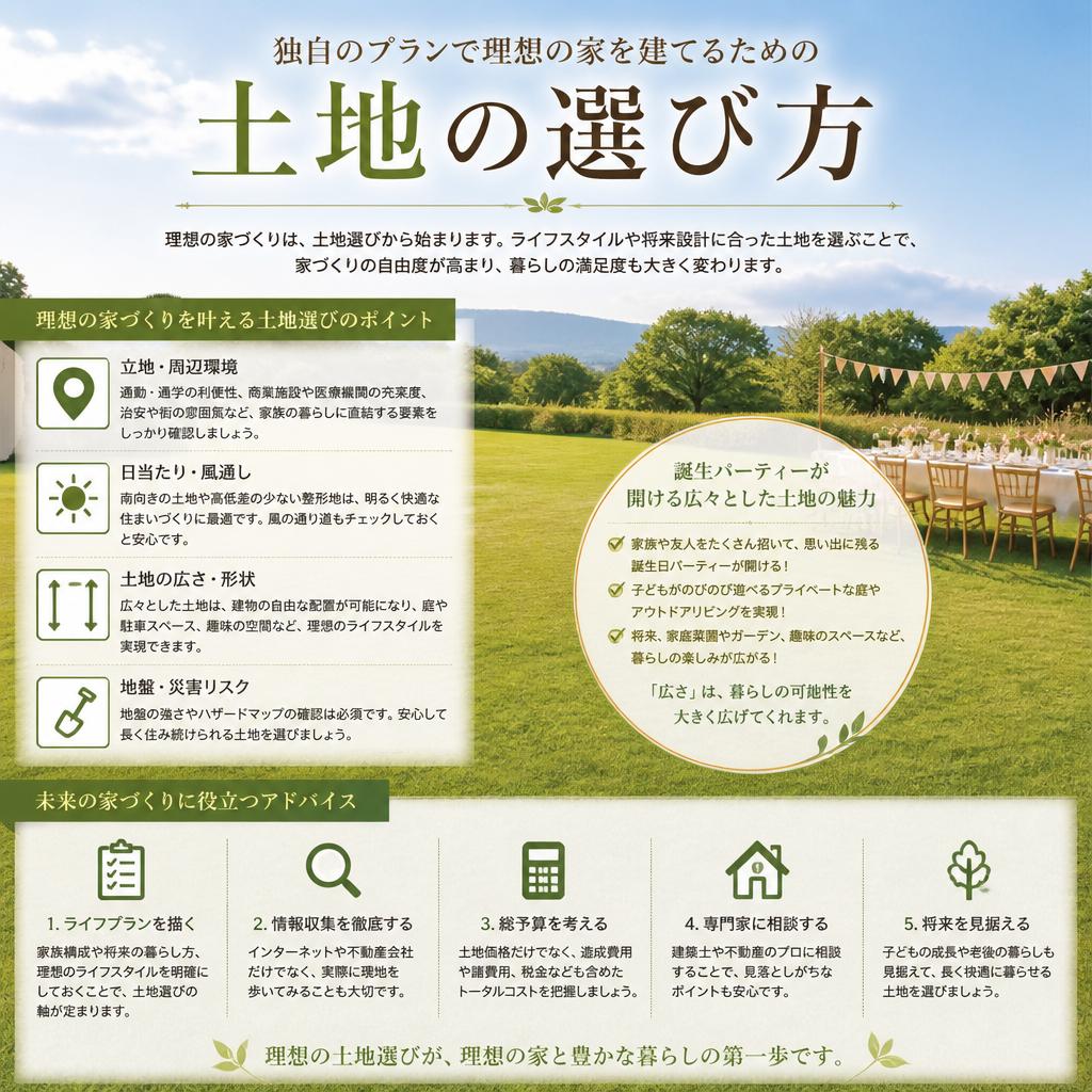 土地からの理想の家づくり