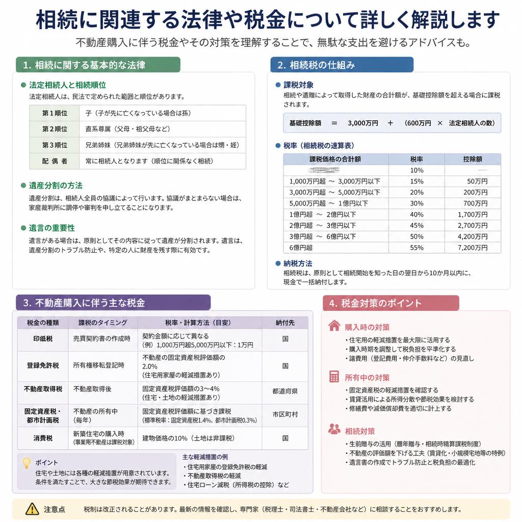 相続対策に寄与する法律と税金