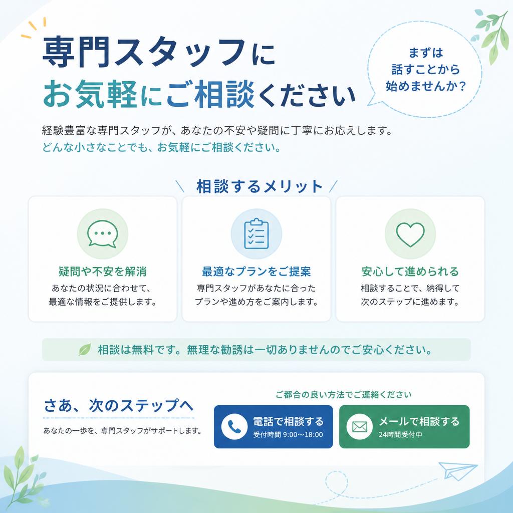 7. お問い合わせで次のステップへ