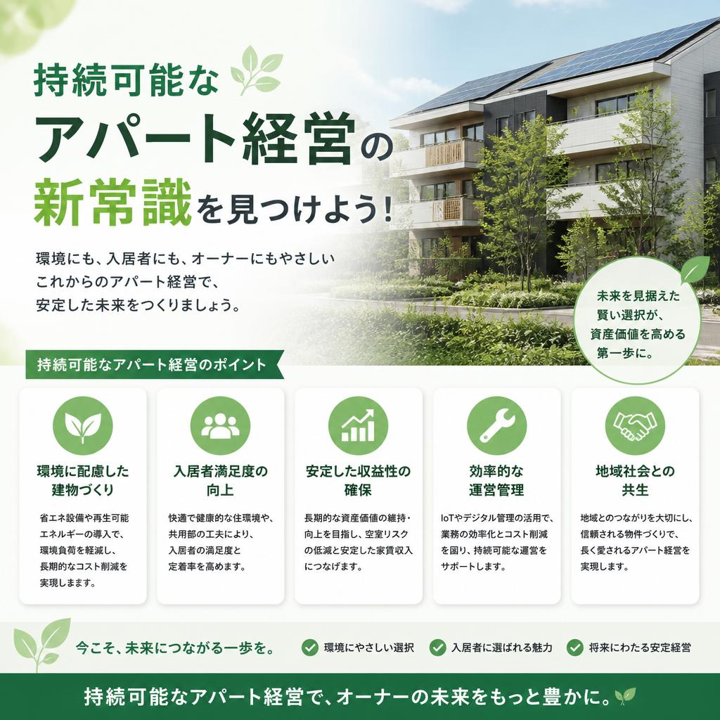 持続可能なアパート経営の新常識を見つけよう！