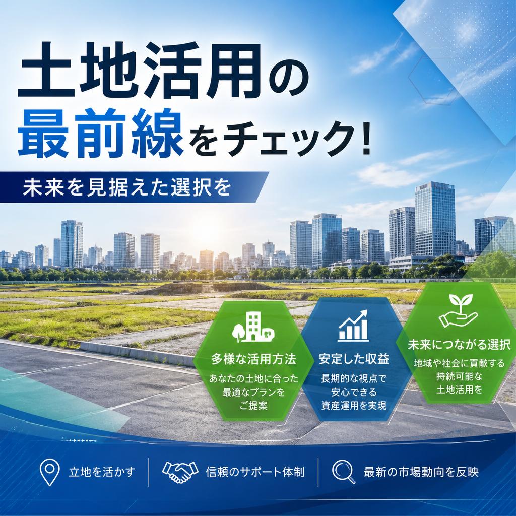 土地活用の最前線をチェック！未来を見据えた選択を
