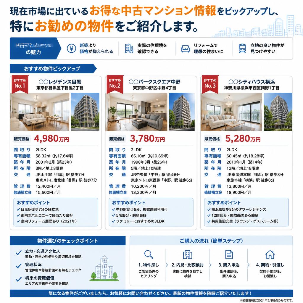 お得な情報満載!最新物件情報