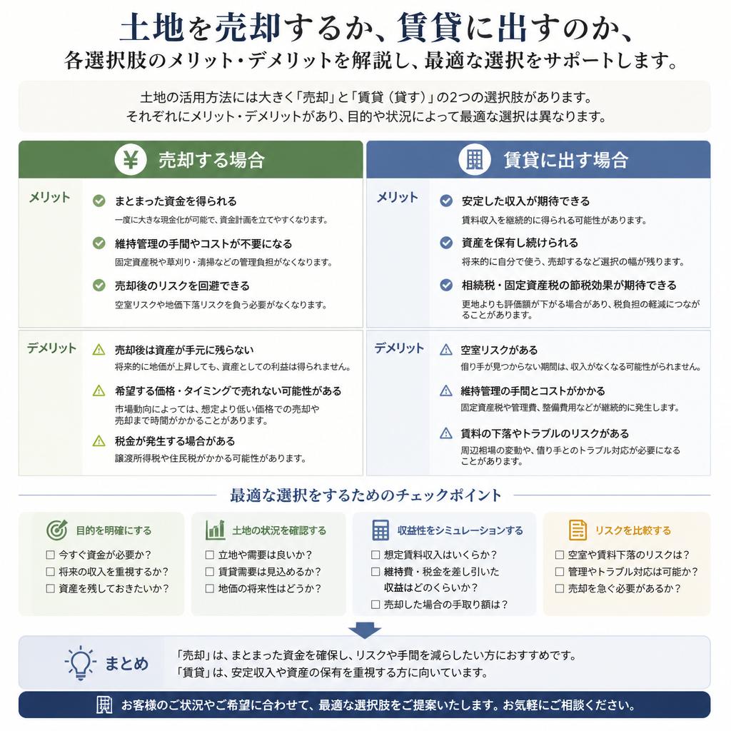 売却と賃貸の選択肢