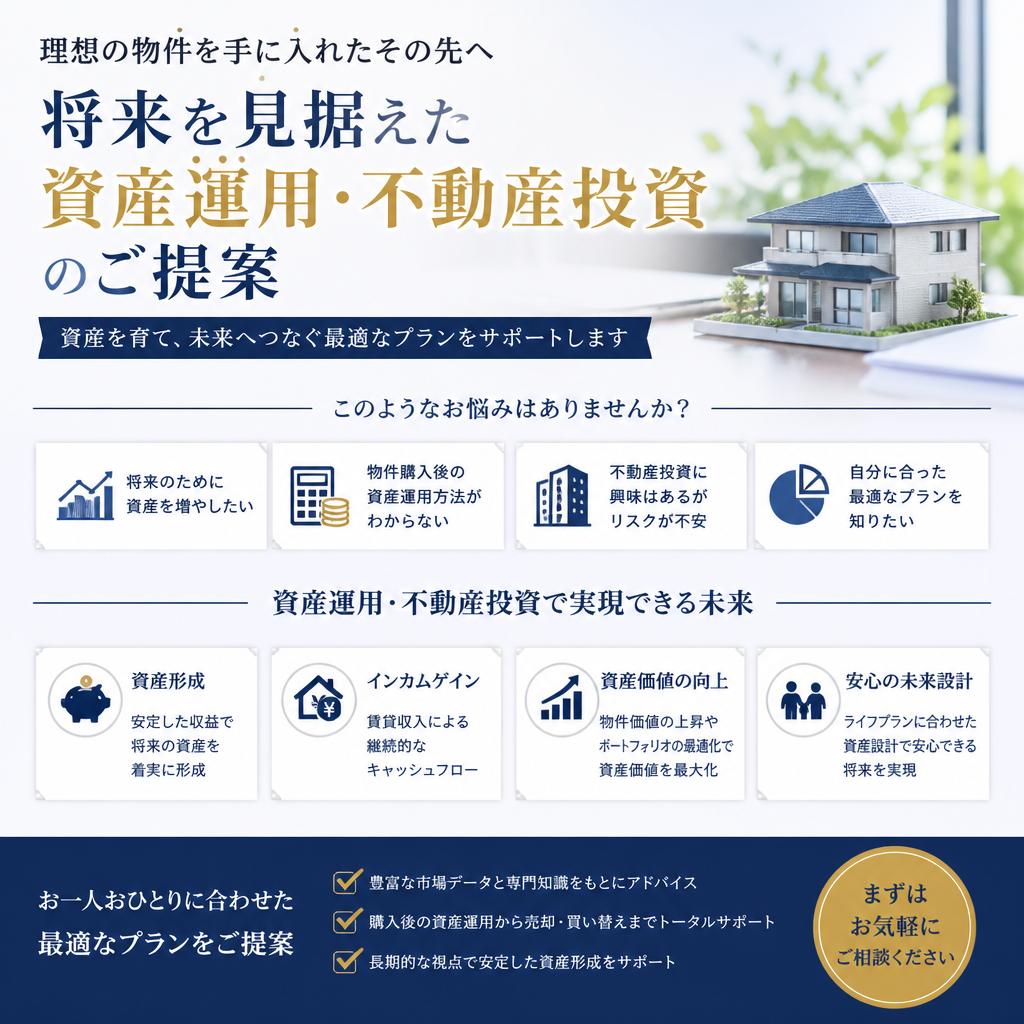 資産運用と不動産投資をサポート